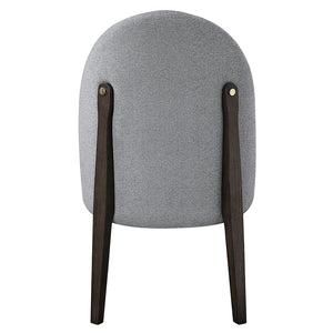 Clayten - Side Chair (Set of 2) - Gray Fabric & & Espreeso Finish