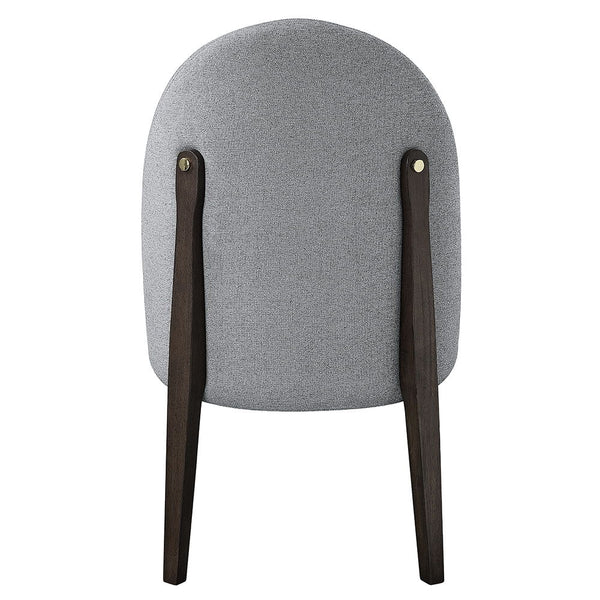 Clayten - Side Chair (Set of 2) - Gray Fabric & & Espreeso Finish