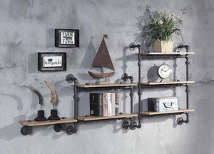 Brantley - Wall Shelf - Oak & Sandy Black Finish - 24"