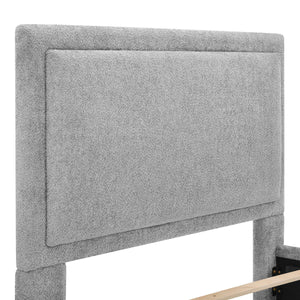Reverie - Upholstered Queen Storage Bed - Pewter