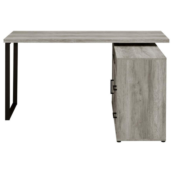 Hertford - L-Shape Computer Desk - Gray Driftwood