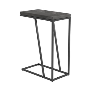 This versatile C-table seamlessly blends modern design with functional utility, ideal as a side table or chairside table. Featuring a wood-look top crafted from engineered wood with a scratch-resistant laminate veneer, it combines durability with style. T