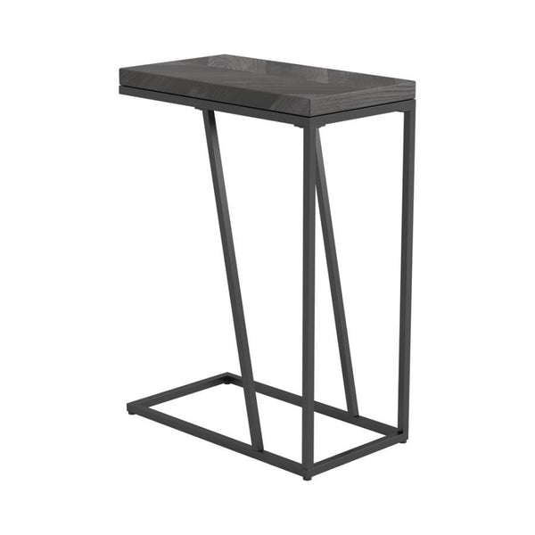 This versatile C-table seamlessly blends modern design with functional utility, ideal as a side table or chairside table. Featuring a wood-look top crafted from engineered wood with a scratch-resistant laminate veneer, it combines durability with style. T