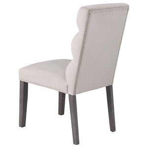 Carla - Velvet Upholstered Dining Side Chair (Set of 2) - Stone