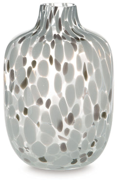 Be inspired by the artistry of blown glass. This beautifully crafted vase is a casual take on a classic silhouette, with versatile neutral hues that are right at home in settings from farmhouse to modern. Drop in the seasonâ€™s florals for on-trend appeal
