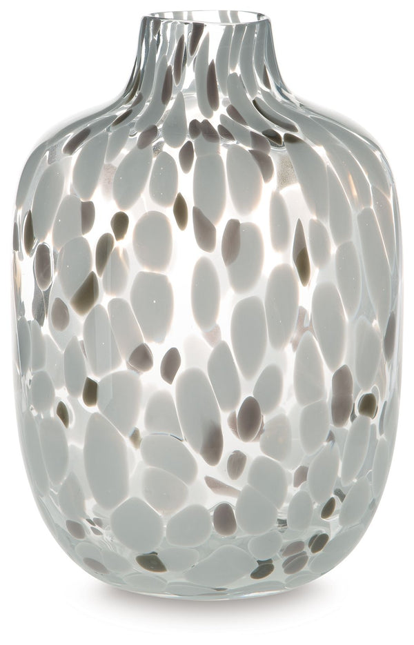 Be inspired by the artistry of blown glass. This beautifully crafted vase is a casual take on a classic silhouette, with versatile neutral hues that are right at home in settings from farmhouse to modern. Drop in the seasonâ€™s florals for on-trend appeal