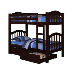 Heartland - Twin Over Twin Bunk Bed - Dark Brown - 81"
