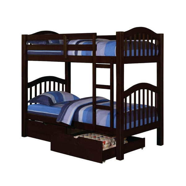 Heartland - Twin Over Twin Bunk Bed - Dark Brown - 81"