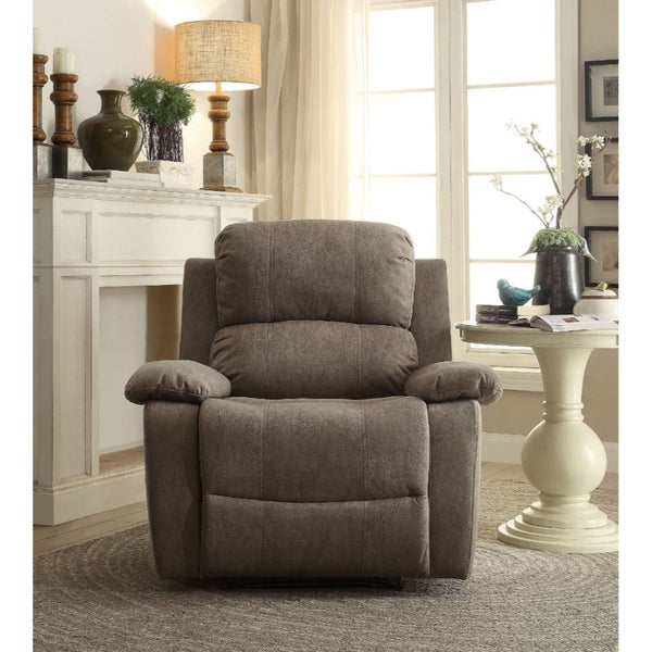  cozy seating and smooth polished microfiber upholstery provides relaxation from seat to toe with an easy to reach external handle for operating the reclining mechanism