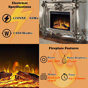 Versailles - Fireplace - Antique Platinum - Finish