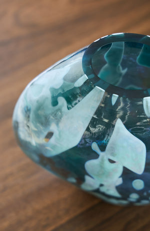 Cartshaw - Iridescent Teal - Vase - 7"