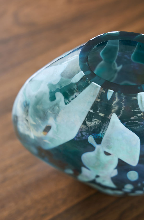 Cartshaw - Iridescent Teal - Vase - 7"