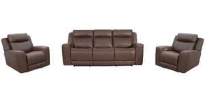 Introducing our comfortable and convenient Calgary sofa, designed with relaxation in mind. Calgary features power recline and headrest controls, allowing you to adjust your seating position easily. The over-padded headrests provide extra comfort, and the 