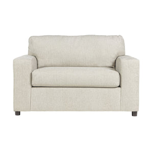  this transitional piece seamlessly blends into any space. Sink into its oversized frame
