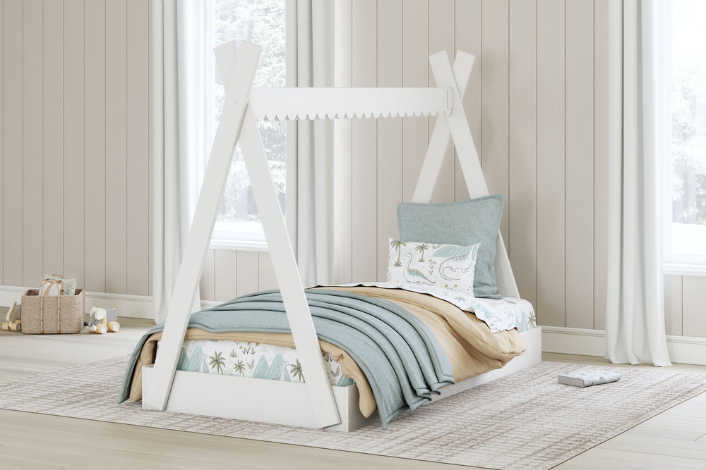 Designed for the young and the young at heart, this tent bed offers a unique and fun sleeping experience. Whether you-'re looking to create a magical play area for your little ones or simply want to add a touch of whimsy to your bedroom, this versatile pi
