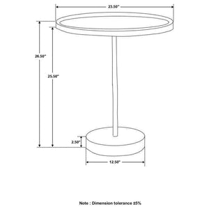 Ginevra - Wood Top Marble Base Table - Natural And White