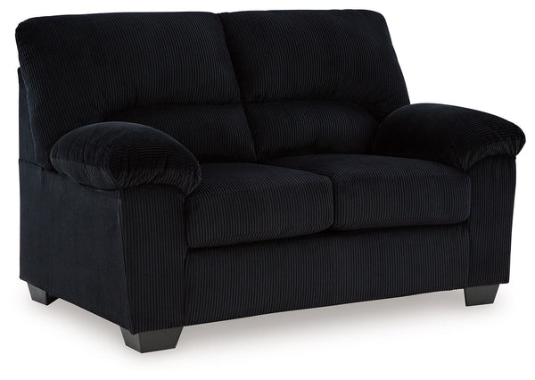 This loveseat is a cozy interpretation of casual contemporary style. Its super-soft corduroy makes curling up with a book or your favorite show that much more comfortable. You-'re sure to appreciate its sincere styling and homey approach to relaxation.<br