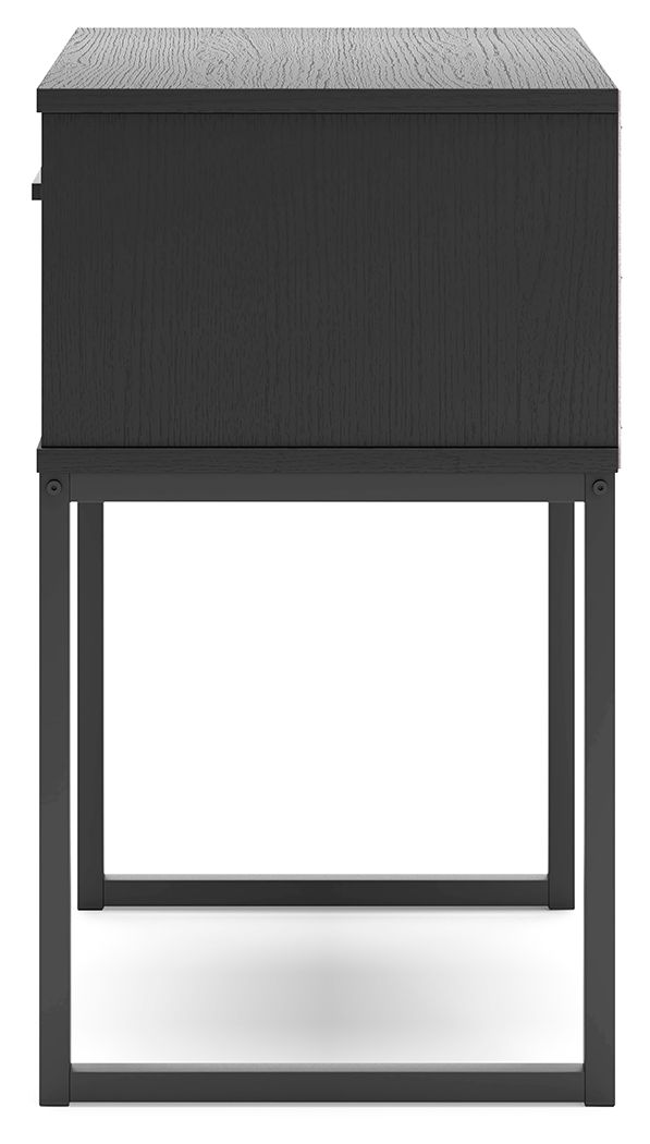 Socalle - Black - One Drawer Night Stand
