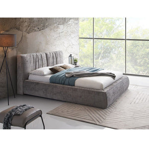 Onfroi - Eastern King Bed - Gray Velvet