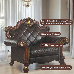 Picardy - Chair - Vintage Cherry Oak & PU