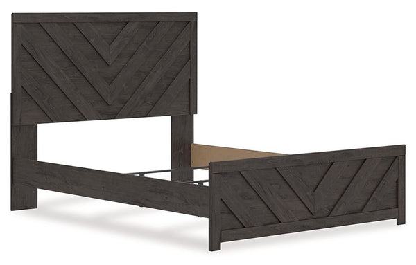 Prendonea - Charcoal - Queen Panel Bed