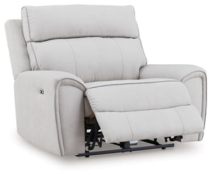  this power recliner is utterly in vogue. You-'ll love its indulgent cushions and contemporary bustle back styling. The sumptuous fabric