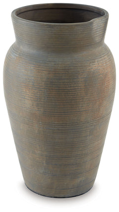 Contain your enthusiasm for casual earthy elegance. Loaded with a sense of antiqued beauty, this stunning ceramic vase adds a beautiful timeworn quality to your home. Let it wow on its own, or kick things up a notch and fill it with faux or dried bouquets