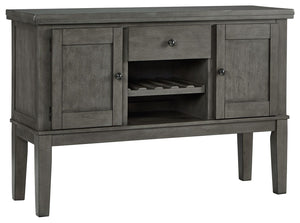 Hallanden - Black / Gray - 8 Pc. - Extension Table