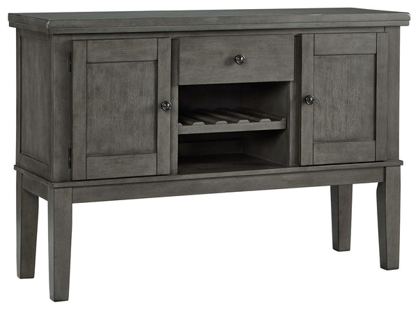 Hallanden - Black / Gray - 8 Pc. - Extension Table