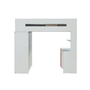 Nerice - Loft Bed - White & Pink