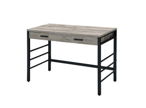 KD Rectangular Writing Desk 2 Storage Drawers Ladder Metal Base with Crossbar<br/><br/><b>Product Features</b><ul><li>Case: 1Pc/1Ctn</li><li>Finish: Light Weathered Oak & Black Finish</li><li>Style: Industrial</li><li>Materials: Metal, Veneer(PVC), Compos