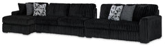 Wrapped in luxuriously soft jumbo corduroy, this sectional with chaise takes cozy and inviting to a higher level. The sumptuous piece is perfect for unwinding after a long day, with exceptionally textured cushions that deliver pure indulgence. Now all you