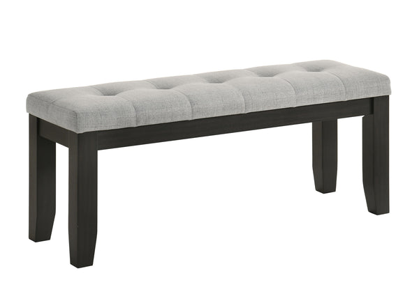 This dining group effortlessly combines farmhouse warmth with modern sophistication, creating a captivating focal point for any dining space. The table features a rich, two-tone design with a beautifully finished wood top and contrasting dark legs, delive