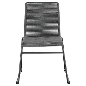 Jerome - Woven Rope Stackable Side Chair (Set of 2) - Charcoal