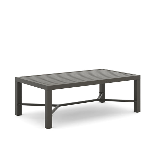  accompanied by a matching Coffee Table. Crafted with aluminum frames boasting a baked-on powder finish
