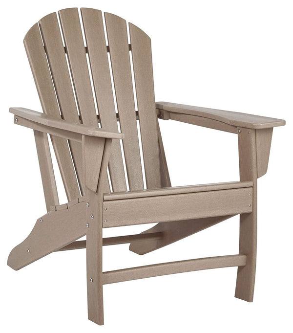 Add cottage-quaint charm to your outdoor oasis with this Adirondack chair in a driftwood finish. Made of MEGA-TUFFÂ® high-density polyethylene material, itâ€™s sure to weather the seasons beautifully. Designed to shed rainwater, the chairâ€™s slatted styl