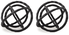 This sculpture brings contemporary art full circle. Interlocking metal rings in a black finish add an art gallery touch for a console table, bookshelf or mantel.<br/><br/><b>Product Features</b><ul><li>Made of cast aluminum</li><li>Black finish</li></ul><