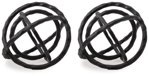 This sculpture brings contemporary art full circle. Interlocking metal rings in a black finish add an art gallery touch for a console table, bookshelf or mantel.<br/><br/><b>Product Features</b><ul><li>Made of cast aluminum</li><li>Black finish</li></ul><