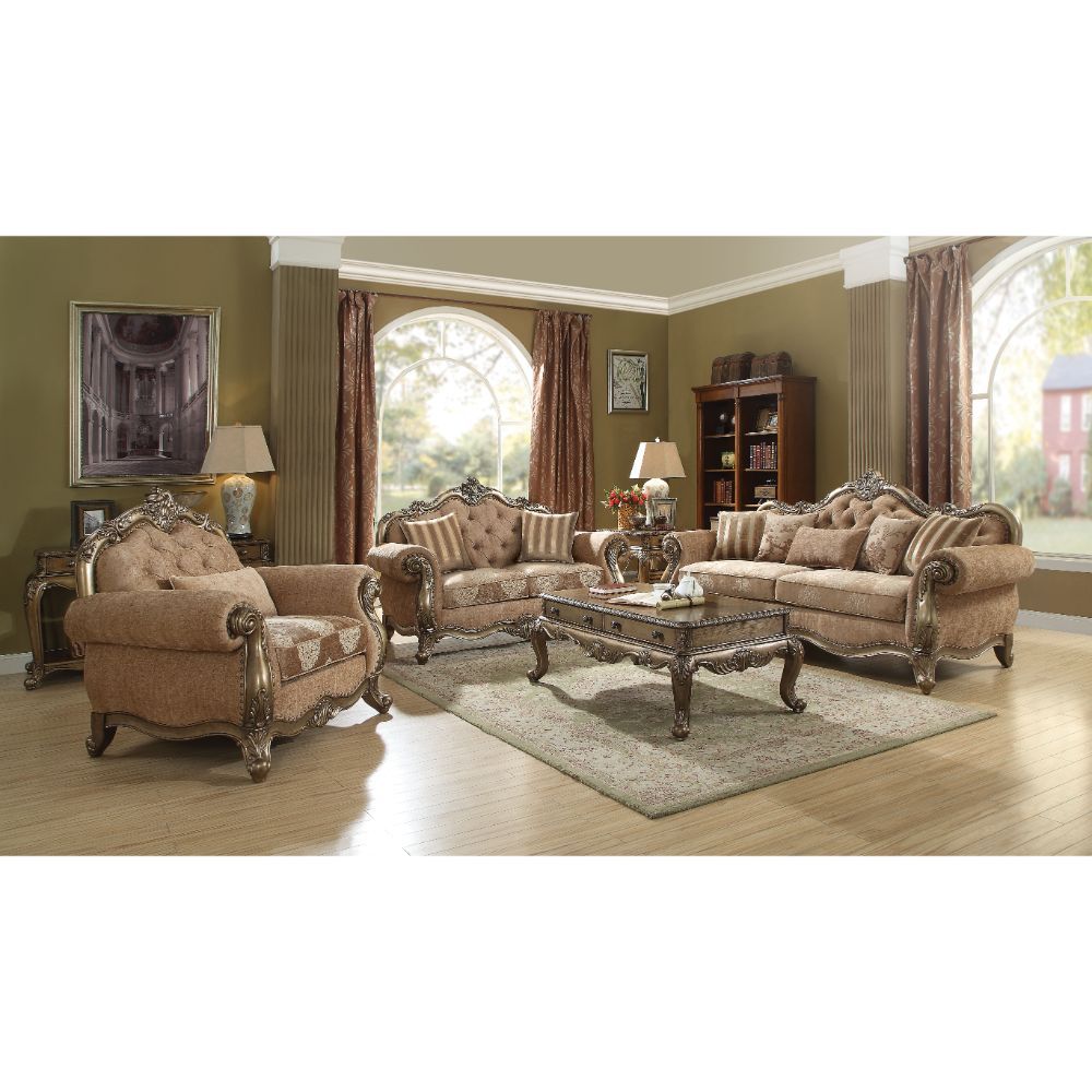 KD, Rectangular Leg Sofa Table w/2 Drw & Open Compartment: Bottom Shelf Wooden Top and Scrolled Apron Wooden Cabriole Leg: 24.7-"H (627mm) Drawer: Glide Center Metal (3-Ball Bearing, Full Ext.), Dovetail French Front & English Back, Felt-Lined Top Drawer,