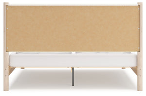 Cadmori - Two-tone - King Upholstered Panel Bed