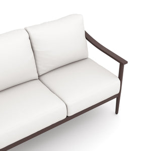Moana - 4 Piece Living Room Set (Sofa & 2 Club Chairs & Slat Top Coffee Table) - White