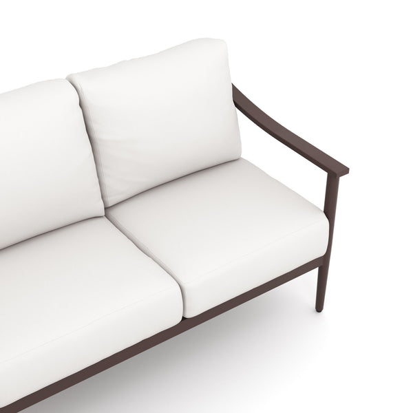 Moana - 4 Piece Living Room Set (Sofa & 2 Club Chairs & Slat Top Coffee Table) - White