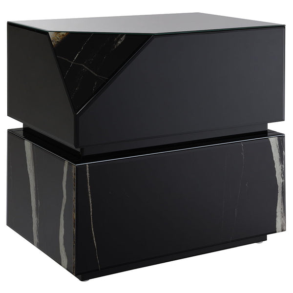  these tables bring a touch of luxury to any living space. The unique combination of reflectiv