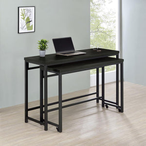 When space is at a premium, this modern four-piece counter height dining set does everything you need and more, easily serving as dining table, workspace, or homework spot. It features clean, crisp design with straight lines and square corners, all in a b