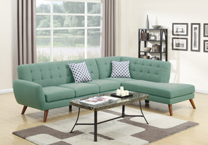 Unit F6955 2-Piece Sectional Set W/ 2 Accent Pillows