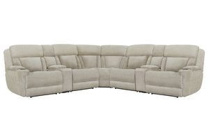 Dalton - 7 Piece Modular Power Reclining Sectional With Power Adjustable Headrests - Lucky Fawn