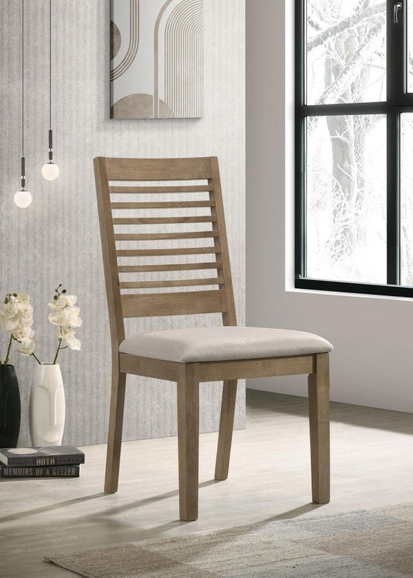  the chair feature Asian hardwood construction with a simple silhouette and wire brushing for added texture and depth. Seats are padded with 