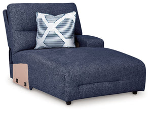 This right-arm facing power reclining back chaise is made with Next-Gen Nuvellaâ„¢ (polyester) upholstery. Pairs with other items in the series to make a sectional.<br><br><b>Additional Dimensions</b><br><ul><li>Arm height: 25-"</li><li>Seat height: 20-"<