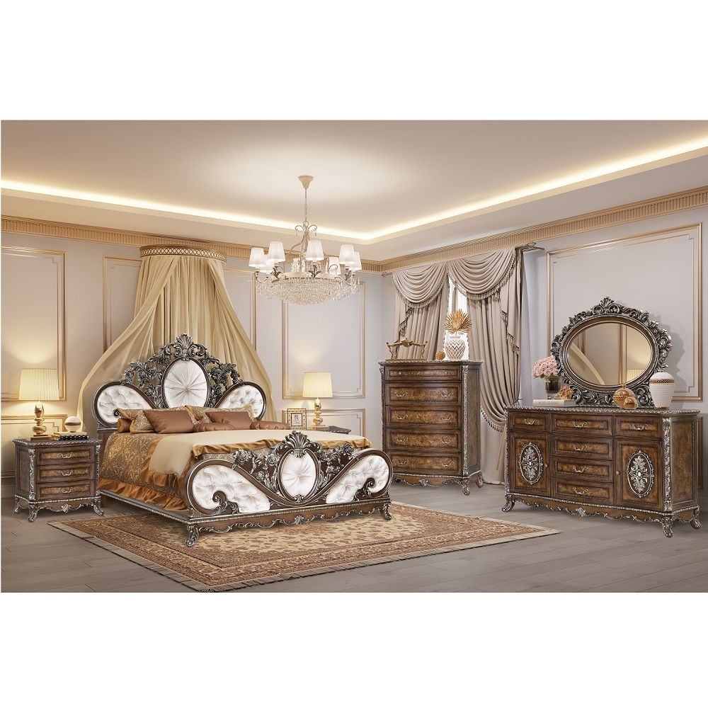 Devany - Queen Bed - Cream And Cherry