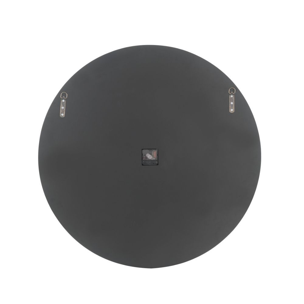 This Noralie round wall clock is covered in beveled mirrored panels that highlight its glamorous style. Featuring crushed acrylic faux diamonds that will naturally attract the eye. Durable engineered wood supports the frame. The clock face comes with a ti